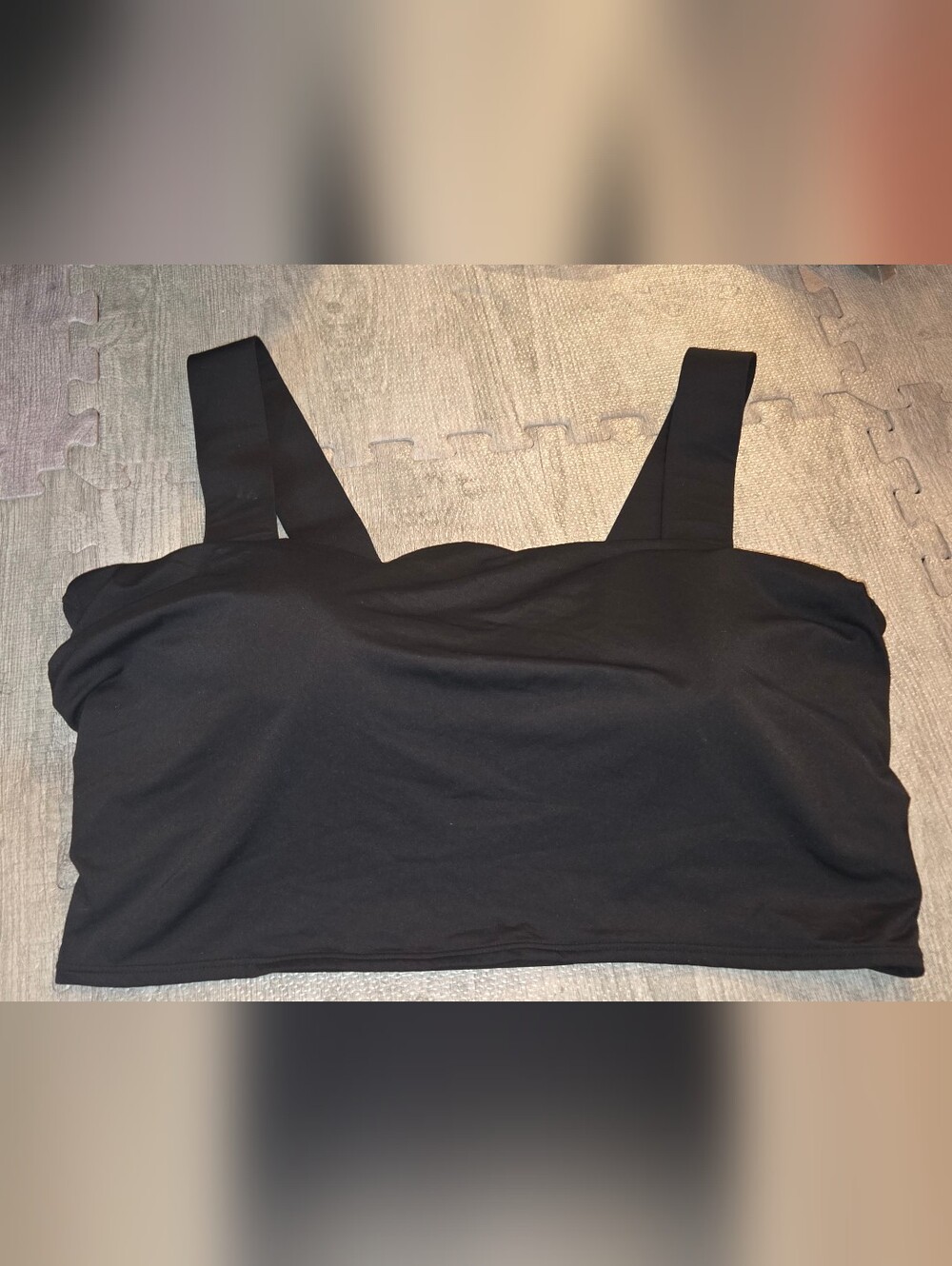 NWOT Lands' End Plus Size Black Wide-Strap Bikini Top Size 26W